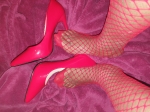 worn red heels for sale